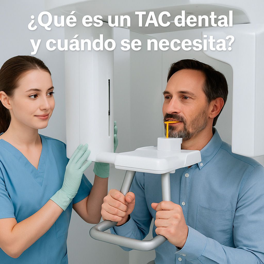 Imagen de TAC dental 3D en clínica odontológica