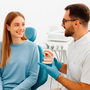 Paciente tranquilo en su primera visita al dentista en Castellón